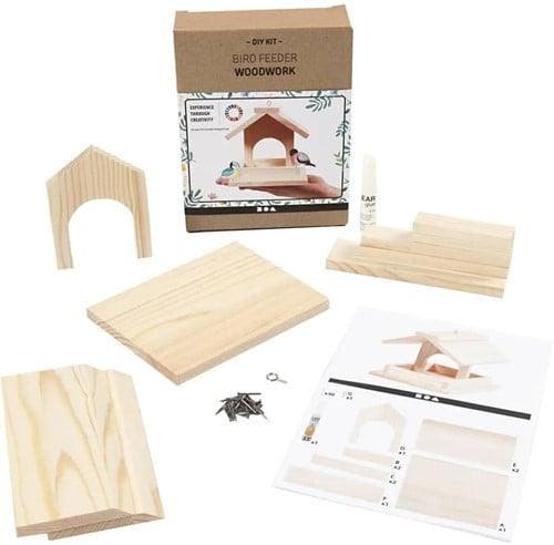 DIYkit Pakket Hobbyset Vogelvoederhuis maken met instructie, Hobby en Vrije tijd, Knutselen, Nieuw