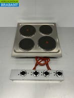 Réchaud électrique Mareno 4 feux Drop-in en acier inoxydable, Verzenden