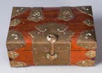 2 sieraden kisten dozen - hout, lakwerk - met maker stempel