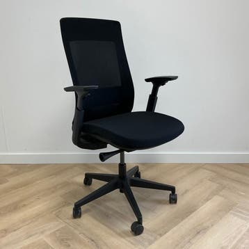 ergonomische bureaustoel + lendesteun, zwart, Bureaustoel
