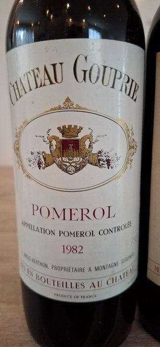 1982 Chateau Gouprie - Pomerol - 2 Bouteilles (0,75 L), Nieuw