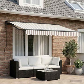 vidaXL Elektrisch Uitschuifbare Zonneluifel Lichtgrijs en, Tuin en Terras, Verzenden, Nieuw