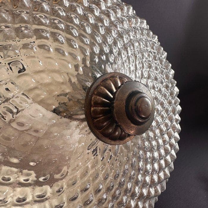 Plafonnier - Métal, Verre - Plafonnier vintage, Antiek en Kunst, Curiosa en Brocante