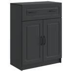 vidaXL Dressoir met lade Zwart 66 x 34,5 x 87 cm Bewerkt, Verzenden, Nieuw