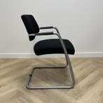 Sitland vergaderstoel / sledestoel, zwart - grijs, Huis en Inrichting, Stoelen, Gebruikt, Zwart, Eén