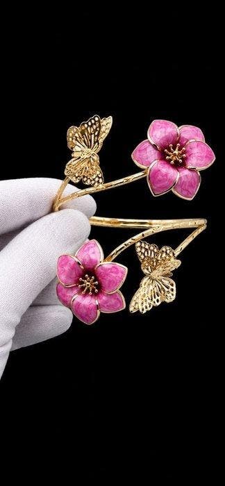 Bloemenarmband - Oscar de la Renta-stijl - armband - Armband, Nieuw