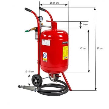 Straalketel XL - Zandstraalketel - Zandstralen met mobiele, Doe-het-zelf en Bouw, Ophalen of Verzenden, Nieuw
