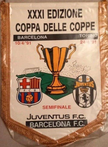 Barcelona F.C. - Coppa delle Coppe - 1991 - Vlag/wimpel, Verzamelen, Nieuw