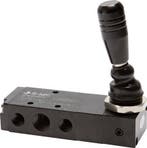 5/3 G1/4 (G1/8) Échappement Centre Levier À Main Valve, Verzenden