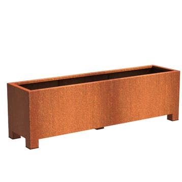Cortenstaal plantenbak 200x50x60cm - Met poten, 100 cm of meer, Nieuw, Metaal, 60 cm of meer