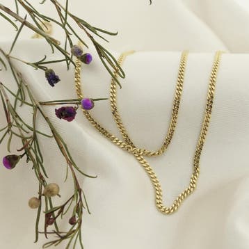 Gouden gourmetschakel ketting, Ophalen of Verzenden, Gebruikt, Goud, Goud