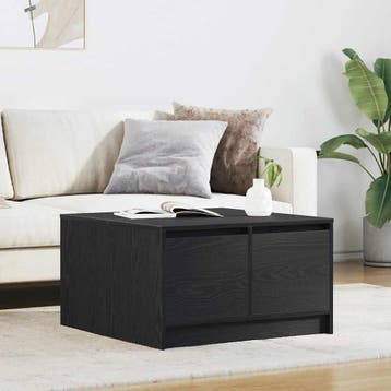 vidaXL Salontafel met lades 70,5x70x40 cm zwart eikenkleurig, Huis en Inrichting, Tafels | Salontafels, Verzenden, Nieuw