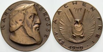 Brons medaille 1929 Aachen (MuntenenBankbiljetten-Penningen), Verzenden