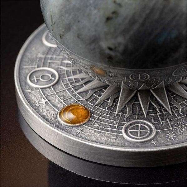 Ghana. 10 Cedis 2025 Moon - Solar System 2 oz Antique finish, Timbres & Monnaies, Monnaies | Europe | Monnaies non-euro