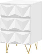 2dekans | Eugad Nachtkastje met 3 Lades – 40x40x62,5 cm –, Huis en Inrichting, Slaapkamer | Nachtkastjes, Ophalen of Verzenden