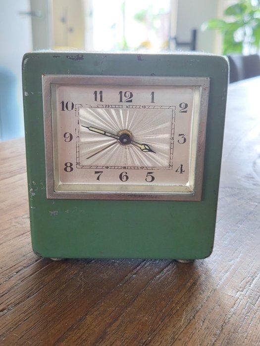 Wekker - Metaal - 1930-1940, Antiquités & Art, Antiquités | Horloges