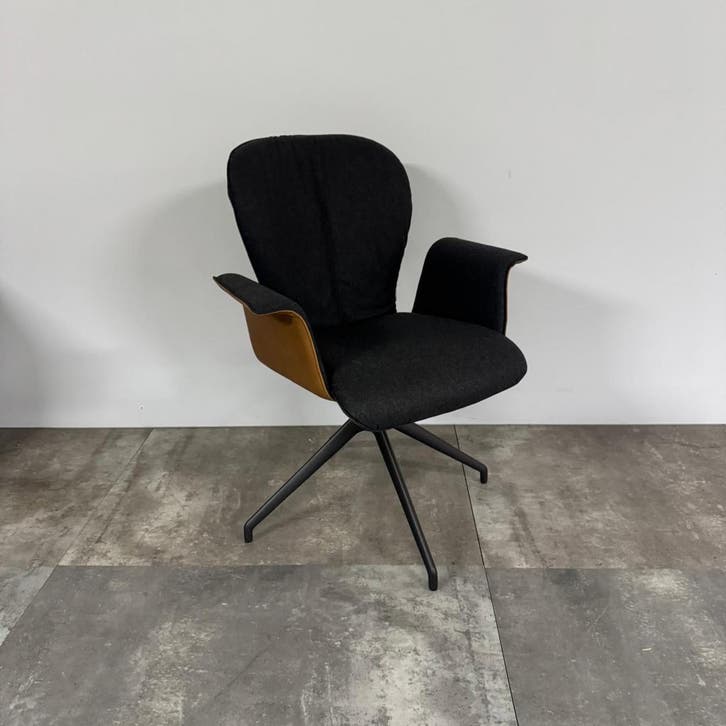 Bert Plantagie Set Van 4 Eetkamerstoelen Blake Donna -, Huis en Inrichting, Stoelen, Grijs, Zo goed als nieuw, Verzenden
