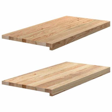 vidaXL Vensterbanken 2 st onbehandeld 80x40x2 cm massief, Verzenden