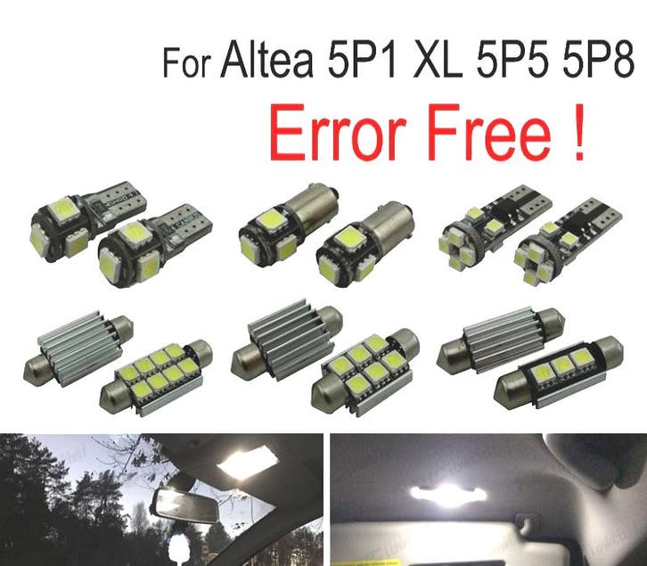 Kit 11 Ampoules Led Intérieur Pour Seat Altea 5P 1 Xl 5P5 5P, Auto-onderdelen, Verlichting, Verzenden