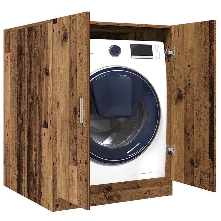 vidaXL Wasmachinekast 70,5x71,5x91,5 cm oud houtkleurig, Electroménager, Lave-linge, Envoi