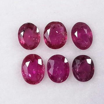 Zonder minimumprijs - 6 pcs Rood Robijn - 1.02 ct -, Handtassen en Accessoires, Nieuw