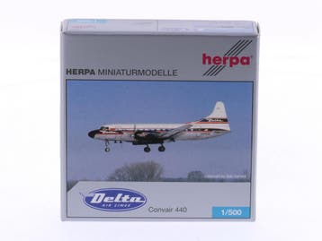 Schaal 1:500 Herpa 507097 Delta Air Lines Convair 440 Reg..., Ophalen of Verzenden