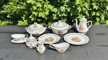 F. D. Chauny - Tafelservies (9) - Porselein, Goud