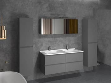 Veiling - 2-persoons 120 cm hoogglans antraciet - Incl. kran, Nieuw