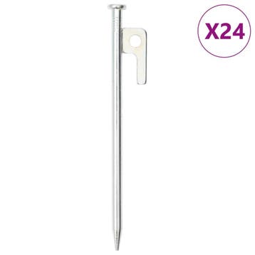 vidaXL Tentharingen 24 st 9 mm 20 cm gegalvaniseerd staal, Verzenden