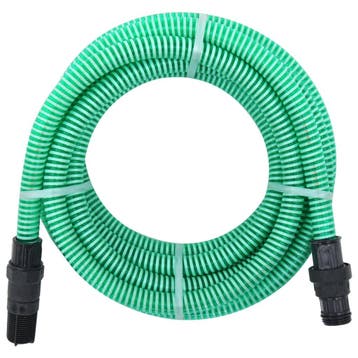 vidaXL Zuigslang met PVC koppelingen 1,1 7 m PVC groen, Verzenden, Nieuw