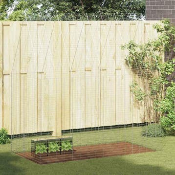 vidaXL Konijnenkooi zilver 200 x 100 x 210 cm Gegalvaniseerd, Verzenden
