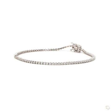 Tennis armband - 18 karaat Witgoud - 1.14ct. tw. Diamant