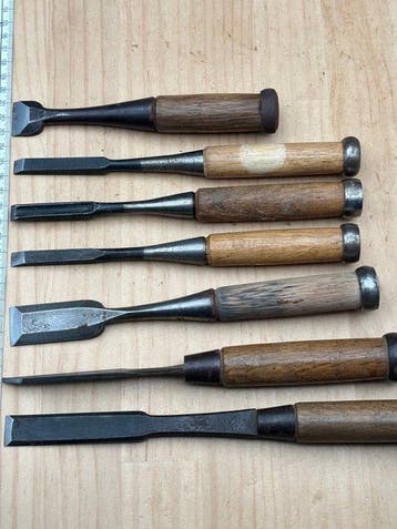 Japanse timmermansbeitels YC144 – 7-delige set van