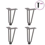 vidaXL Haarnadelpoten voor Salontafel 4 st 20 cm massief, Verzenden