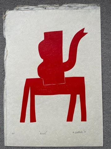Klaas Gubbels (1934) - Rood, Antiquités & Art