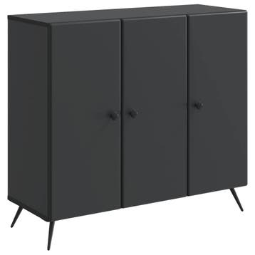 vidaXL Dressoir Zwart 89 x 34,5 x 80 cm Bewerkt hout, Verzenden, Nieuw