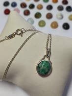 50 natuurlijke edelstenen. Zilver 925 – verwisselbaar. -