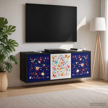 vidaXL Wand gemonteerd TV Kast MAINZ 102 x 33 x 40 cm Zwart, Verzenden