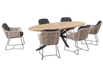 Taste by 4 Seasons Belmond tuinset naturel met Prado tafel, Nieuw