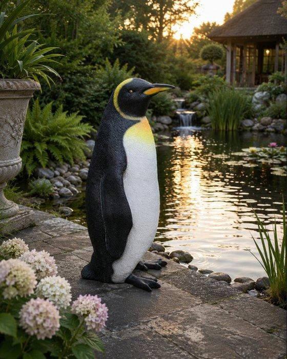 Beeld, XL Penguin 95cm - 95.5 cm - mgo - 2026, Antiek en Kunst, Curiosa en Brocante