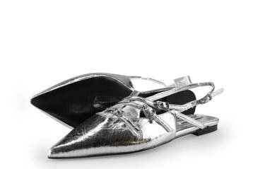 Steve Madden Slingbacks in maat 37 Zilver, Kleding | Dames, Overige kleuren, Verzenden, Steve Madden, Zo goed als nieuw