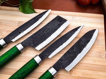 Keukenmes - Kitchen knife set - 727 - Staal, Hout,