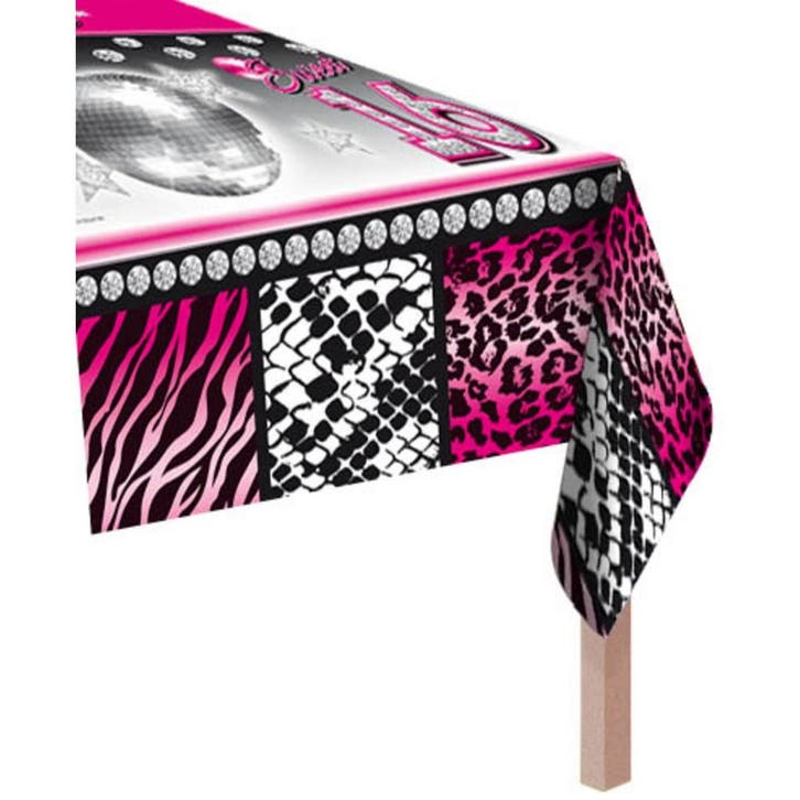 Sweet 16 Tafelkleed 1,8m, Hobby en Vrije tijd, Feestartikelen, Nieuw, Verzenden