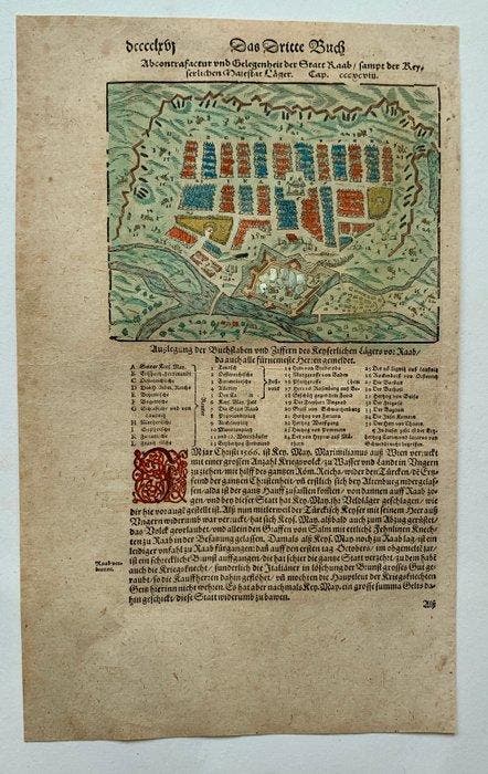 Hongrie - Györ, Raab; Sebastian Münster - Abcontrafactur und, Boeken, Atlassen en Landkaarten
