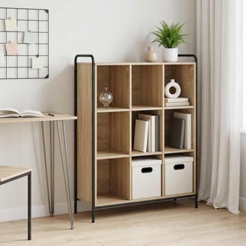 vidaXL Boekenkast 57 x 33 x 111 cm Bewerkt hout Sonoma Eiken, Verzenden, Nieuw