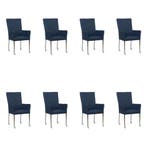 Set van 8 Leren eetkamerstoelen Deal met armleuning -, Ophalen of Verzenden, Nieuw, Leer, Eén