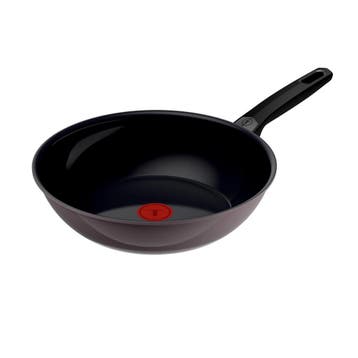 Tefal Ceramic Control Wokpan 28 cm — gebruikt, Maison & Meubles, Verzenden