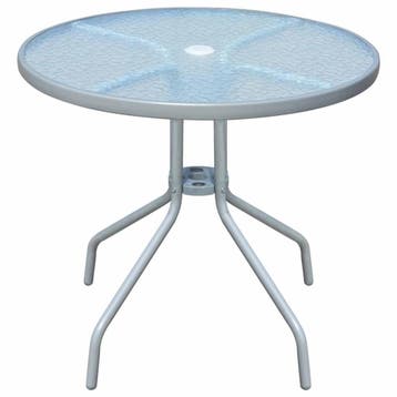 vidaXL Bistrotafel 80x71 cm staal grijs, Verzenden, Nieuw