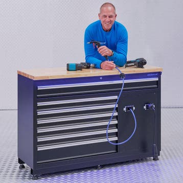 Datona Premium werkbank met stroom en lucht - 136 cm -, Doe-het-zelf en Bouw, Ophalen of Verzenden, Nieuw