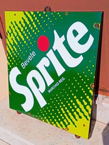 Coca-Cola - Emaille uithangbord Sprite - Emaille bord -, Antiek en Kunst